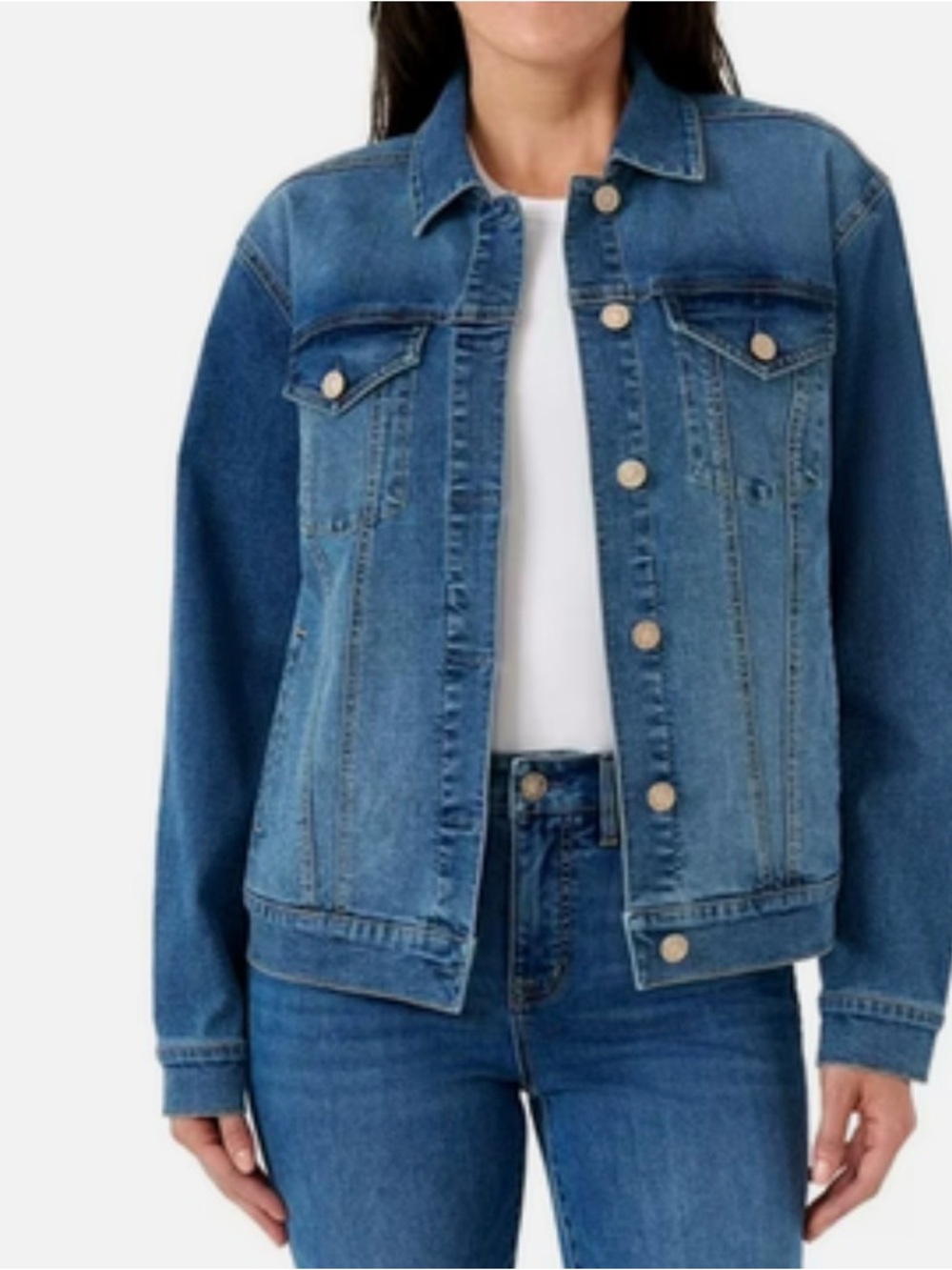 Seven7 Two-Tone Blue Denim Jacket